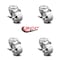 Service Caster 3 Inch Semi Steel Wheel Swivel Bolt Hole Caster Set with Brake SCC-BH20S314-SSS-TLB-4 - alternate 4